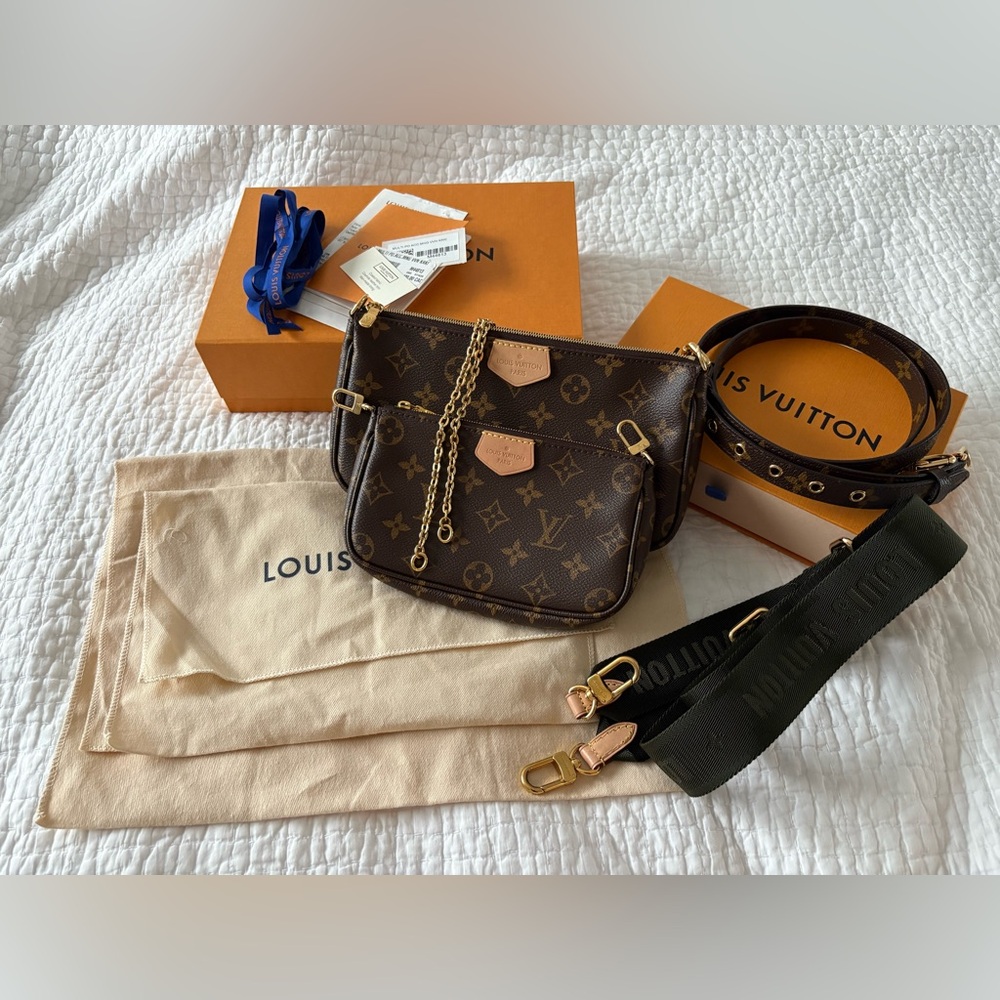 Louis Vuitton Multi Pochette Accessoires Khaki & Mono Strap